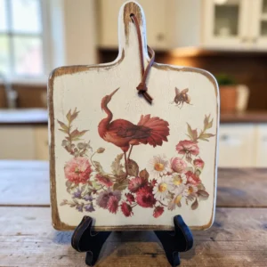 Red Crane Cutting Board