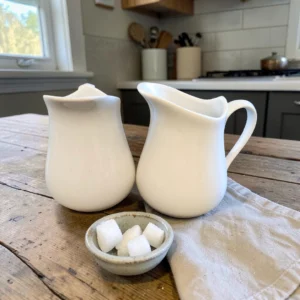 Vintage White Ceramic Pitchers