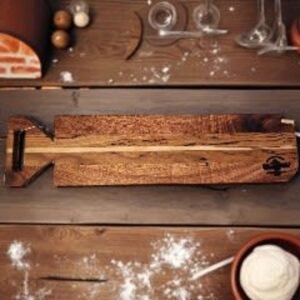 Red Canarywood, Gummy Cherry, and Ambrosia Maple Handled Serving Board
