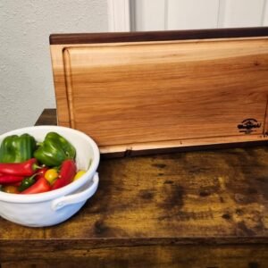Hickory and Walnut Cutting Board with Juice Groove